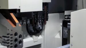 Aluminum machining on a Swiss-type lathe