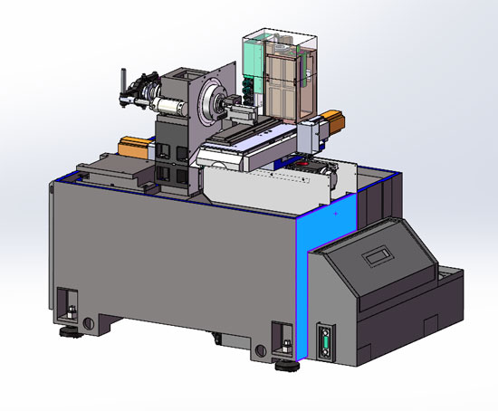 Flat bed CNC lathe