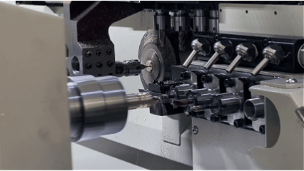 The principle of Swiss automatic lathe machining